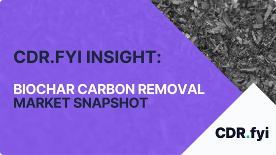CDR.fyi Report Biochar Carbon Removal